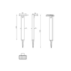 Baliza solar LED ESQUEL 4.5W 290lm 3000K IP44 - TRIO Lighting - Imagen 3