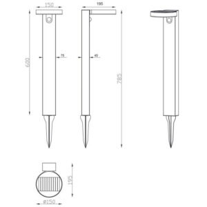 Baliza solar LED POSADAS con sensor IP44 - TRIO Lighting - Imagen 3