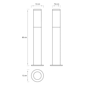 Baliza Utrech G Antracita Sin Bombilla IP44 – Philips - Imagen 3