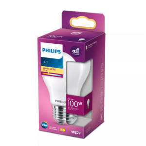 Bombilla Estándar LED 100W Equivalente E27 2700K Luz Cálida Mate No Regulable – Philips - Imagen 2