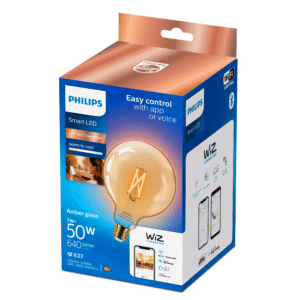 Bombilla Globo G125 Philips WiZ 2000K–5000K 7W E27 Ámbar - Imagen 2