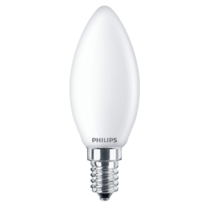 Bombilla Vela LED 40W Equivalente E14 2700K Luz Cálida Mate No Regulable – Philips - Imagen 1