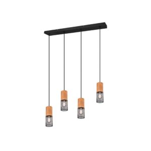 Lámpara colgante TOSH vintage metálica 4xE27 - TRIO Lighting - Imagen 1