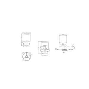 Lámpara de mesa MARIE cerámica tallada E14 - TRIO Lighting - Imagen 3