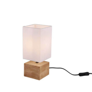 Lámpara de mesa WOODY madera y blanco - TRIO Lighting - Imagen 4