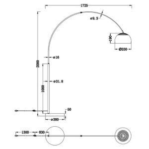 Lámpara de pie ARGENTINA níquel mate pantalla metálica E27 IP20 - TRIO Lighting - Imagen 4