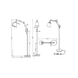 Lámpara de pie JANKO rústica articulable E14 - TRIO Lighting - Imagen 3