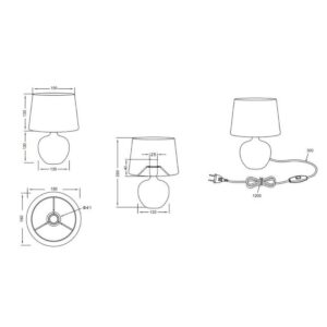 Lámpara de sobremesa LUXOR cerámica madera E14 IP20 - TRIO Lighting - Imagen 4