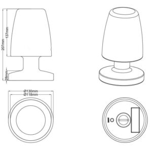 Lámpara LED DORA recargable USB con interruptor - TRIO Lighting - Imagen 3