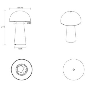 Lámpara LED LENNON portátil exterior USB - TRIO Lighting - Imagen 2