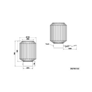 Lámpara LED LORD vidrio estriado recargable USB 3000K IP20 - TRIO Lighting - Imagen 5