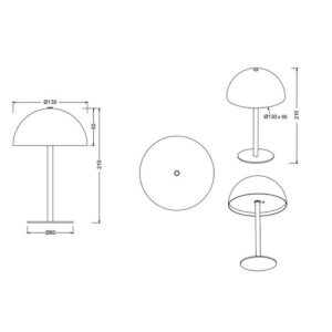 Lámpara LED MUNOZ tipo seta 1.3W 120lm 3000K 21cm - TRIO Lighting - Imagen 4
