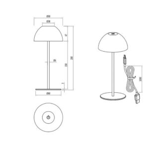Lámpara LED ORTIZ verde 2W 150lm 3000K USB IP44 - TRIO Lighting - Imagen 5