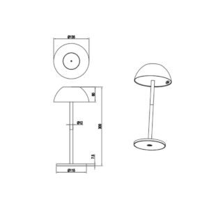 Lámpara LED RICARDO táctil roja 1.7W 240lm 3000K IP54 - TRIO Lighting - Imagen 5