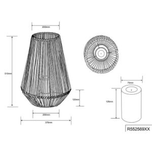 Lámpara solar LED MINEROS 51cm efecto llama IP44 - TRIO Lighting - Imagen 4