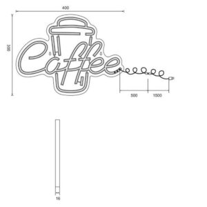 Luz LED neón COFFEE 2W rosa USB IP20 - TRIO Lighting - Imagen 3