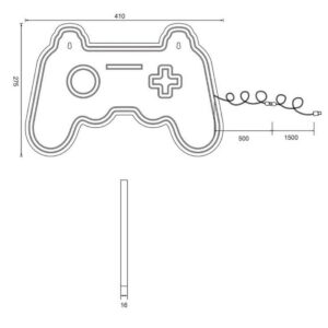 Luz LED neón GAMER 2W morado USB IP20 - TRIO Lighting - Imagen 3