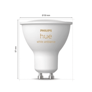 Pack 3 Bombillas LED GU10 Philips Hue White Ambience 4,2W - Imagen 4