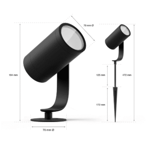 Pack 3 Pinchos Lily Inicio 24V Philips Hue Negro White & Colors - Imagen 4