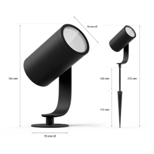 Pincho Lily Extensión 24V Philips Hue Negro White & Colors - Imagen 4