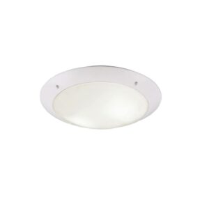 Plafón exterior CAMARO Ø33cm E27 12W IP54 blanco - TRIO Lighting - Imagen 1