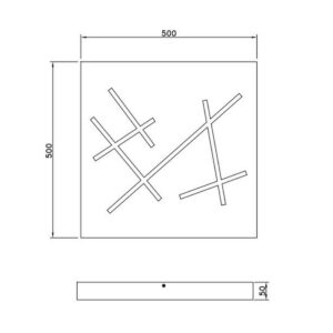 Plafón LED SNIP 50x50cm 24W 2800lm regulable IP20 - TRIO Lighting - Imagen 5