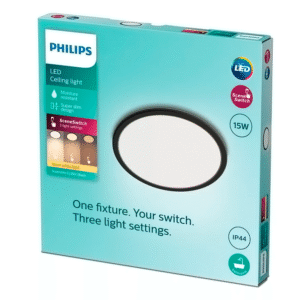 Plafón SuperSlim CL550 LED 15W 2700K Scene Switch Negro IP44 – Philips - Imagen 2