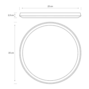 Plafón SuperSlim CL550 LED 15W 2700K Scene Switch Negro IP44 – Philips - Imagen 3