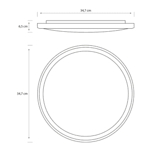 Plafón Twirly LED 17W 2700K Gris – Philips - Imagen 4
