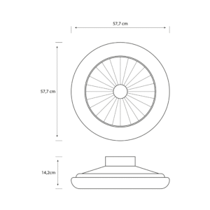 Ventilador Amigo Flat Plafón LED 60W+25W Blanco – Philips - Imagen 3