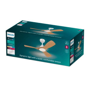 Ventilador Olas P LED 28W+24W Blanco y Madera – Philips - Imagen 3